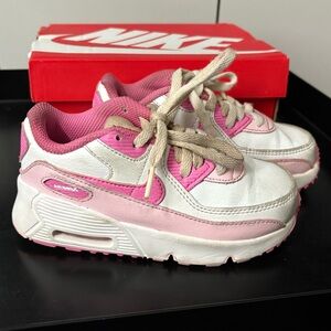 Nike Kids Air Max 90 Pink and White ShoesToddler 10c